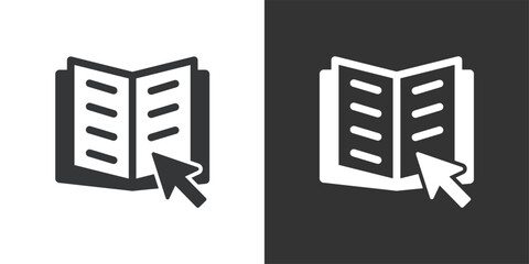Wall Mural - e-book icon. solid glyph series icon