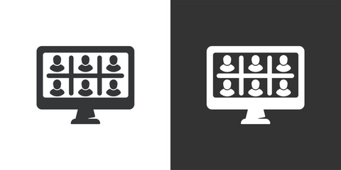 Wall Mural - online class icon. solid glyph series icon