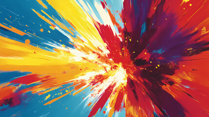 Wall Mural - vibrant colorful abstract explosion of dynamic energy and digital expression. [cyber serenades] | gl