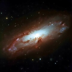 Wall Mural - spiral galaxy in deep space. stunning cosmic view
