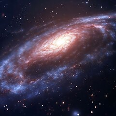 Wall Mural - spiral galaxy in deep space (3)