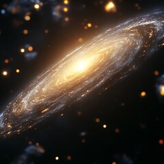 Wall Mural - spiral galaxy in deep space