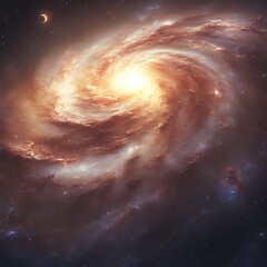 Wall Mural - spiral galaxy, vibrant colors, cosmic dust, celestial bodies