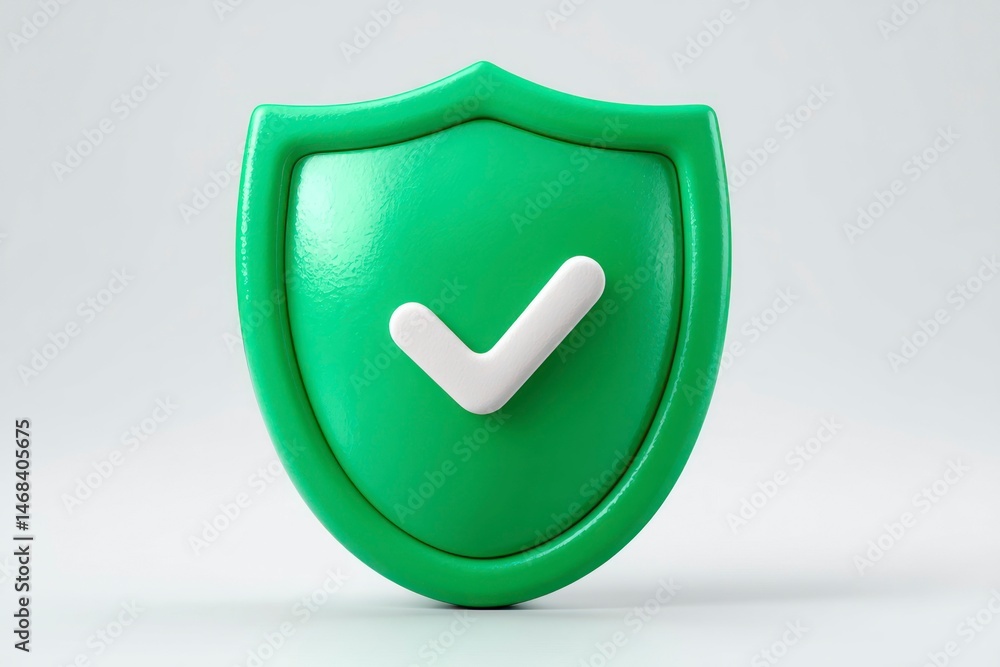 Check Symbol Protection Green Shield with Checkmark Protection Security and Approval Symbol for ...