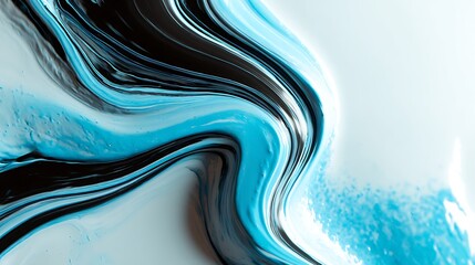 Aufkleber - Abstract fluid motion with blue highlights