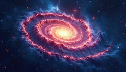 Wall Mural - stunning image of a spiral galaxy swirling in the vast expanse of space, showcasing its vibrant colo
