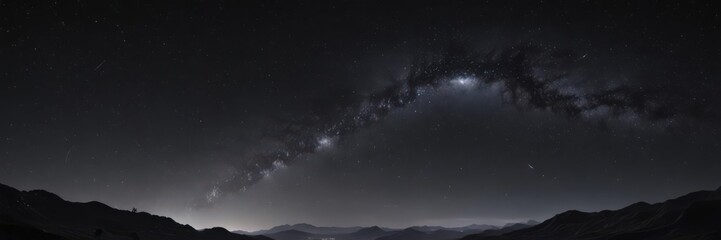 Wall Mural - twinkling stars across inky black, distant galaxies visible, glitter, cosmic