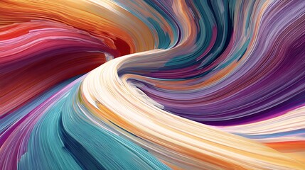 Poster - Colorful abstract wave design in motion