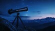 © Chotijah - Nighttime telescope view of distant mountain range.