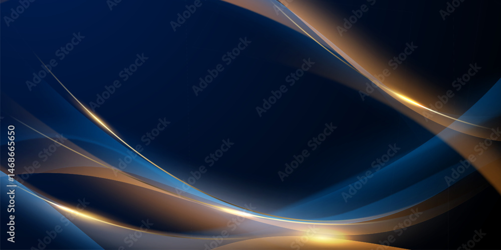 blue background design With luxurious effect elements Vector ...