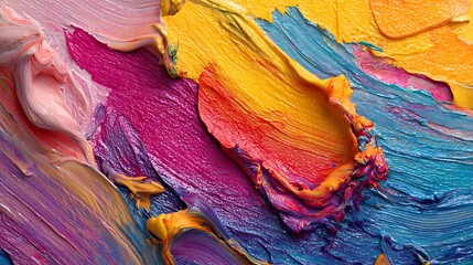 Poster - Oil paint textures as color abstract background wallpaper