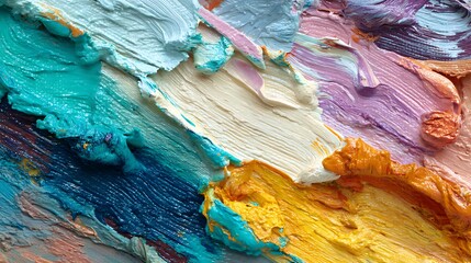 Poster - Oil paint textures as color abstract background wallpaper