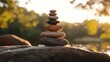 © Tibre - Stacked stones in nature