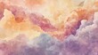 © Abdul - Dreamy watercolor cloudscape in warm, pastel hues