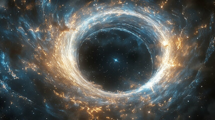 Wall Mural - Cosmic vortex swirling in a deep space nebula.