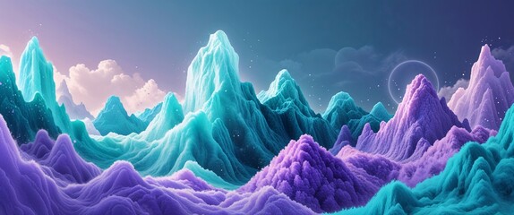 Wall Mural - colorful ethereal teal and magical lavender color abstract background