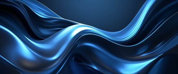 Wall Mural - dark glowing blue and cool steel color abstract background