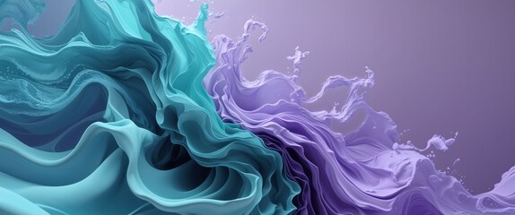 Wall Mural - elegant electric turquoise and soft purple color abstract background