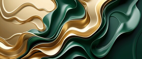 Wall Mural - joyful soft gold and dark green color abstract background