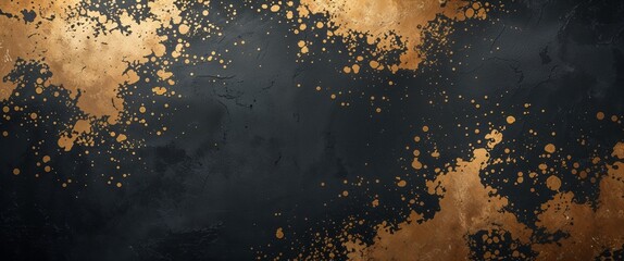 Wall Mural - plain dark iron and vintage gold color abstract background