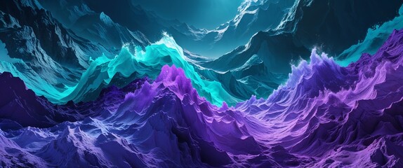 Wall Mural - powerful deep teal and radiant purple color abstract background