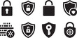 © MOHAMMAD - Collection of secure shield icons and lock symbols representing digital security concepts