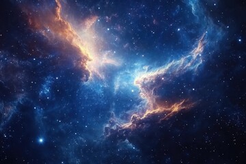 Wall Mural - nebula in space showcasing vibrant colors and dynamic patterns through cosmic travel, animated backg