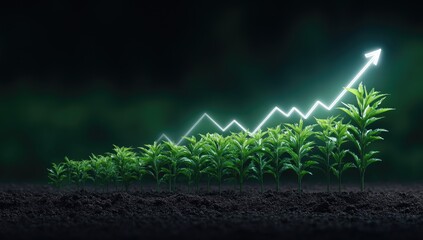Growing Plants Symbolizing Success and Growth