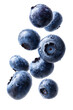© CrystallineCreative - Floating Blueberries: A Closeup of Juicy Blue Berries on Transparent Background, PNG