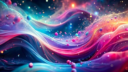 Wall Mural - Vivid Colors Dance in a Swirling Cosmic Nebula of Light and Energy