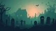 © Bagus Skak - Spooky Halloween graveyard night. (2)