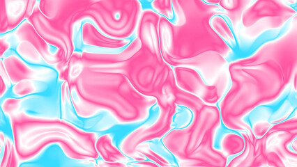 Wall Mural - Soft Liquid Abstract Background with Pink Blue and White Colors Flow