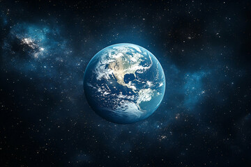 Wall Mural - A celestial view of earth in outer space.