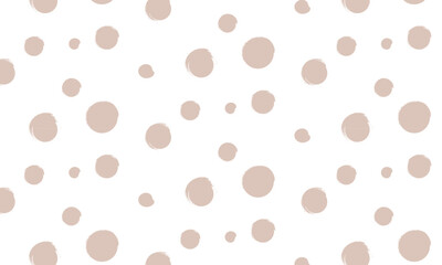 hand drawn dotted seamless pattern in grungy style. rough organic hand drawn polka pattern in pinkis
