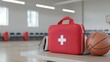 © BirD - Sports Safety: First Aid Kit and Basketball in School Gymnasium basketball gymnasium school sport ai