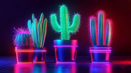 Wall Mural - Exploring the intersection of fashion and nature through a cactus theme.