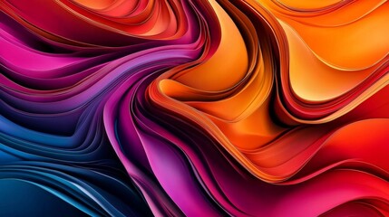 Wall Mural - a captivating futuristic polygonal background featuring a vibrant blend of black, pink, and orange h