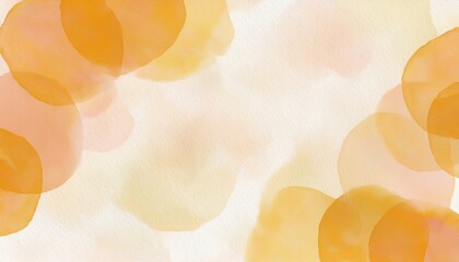 Poster - soft orange watercolor autumn leaves on textured paper background for web design, seasonal branding, stationery, or minimalist print media

