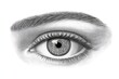 © Thammarong - A clean line drawing of an eye with a skeptical squint
