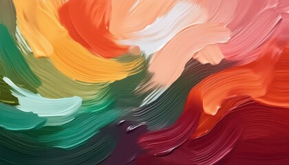 Aufkleber - vivid multicolor abstract oil paint brush strokes for modern web design, poster background, branding texture, and print artwork

