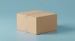 © Penggila - Sealed Cardboard Box on Blue Background, Delivery Package, Shipping Concept, Mockup for E-commerce, Online Shopping