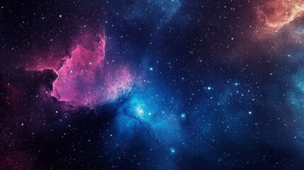 Wall Mural - captivating bright hues in a detailed nebula background.