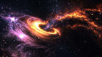Wall Mural - the enchanting glow of a night sky filled with iridescent hues.