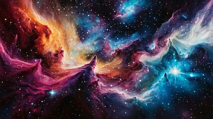 Wall Mural - a breathtaking view of a starry night sky filled with twinkling stars.