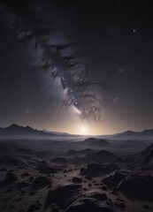 Wall Mural - velvety black sky, countless twinkling stars, distant galaxies , background, night sky, celestial