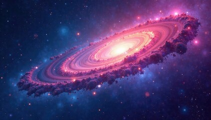 Wall Mural - abstract swirling galaxy nebula seamless loop, blue, color, dark