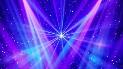 Canvas Print - abstract background with bright beams of light radiating from a central point in space