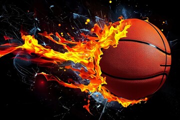 Wall Mural - Earn and wear your basketball badge with pride as a symbol of your accomplishments.