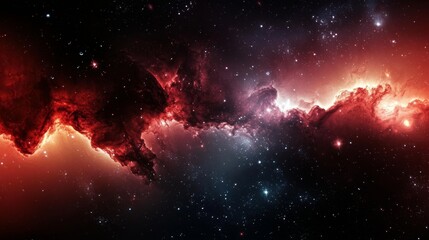 Wall Mural - Explore the ethereal wonder of a vibrant galaxy and its abstract forms.