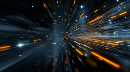 Wall Mural - vector-style image of futurist background abstract technology